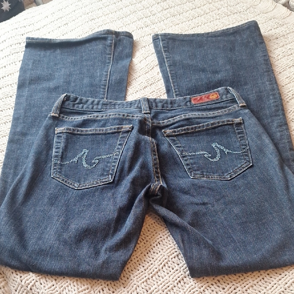 AG Adriano Goldschmied Dark Blue Straight Leg Jeans 26 L NWOT - Picture 2 of 6